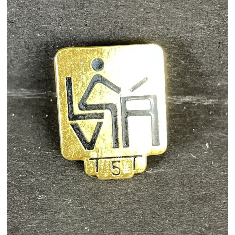 LVA Literacy Volunteers of America 5 Year Member Pin Black & Gold Colors